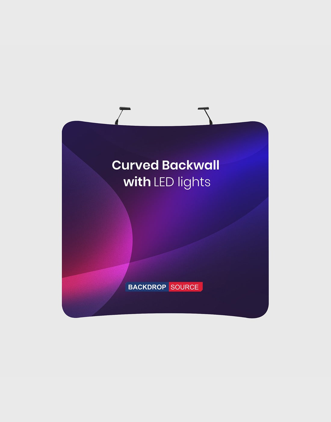 Premium Curved Backwall Kit with Clamping Lights