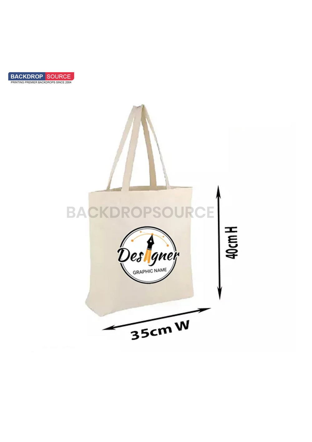 White Canvas Cotton Tote Bag