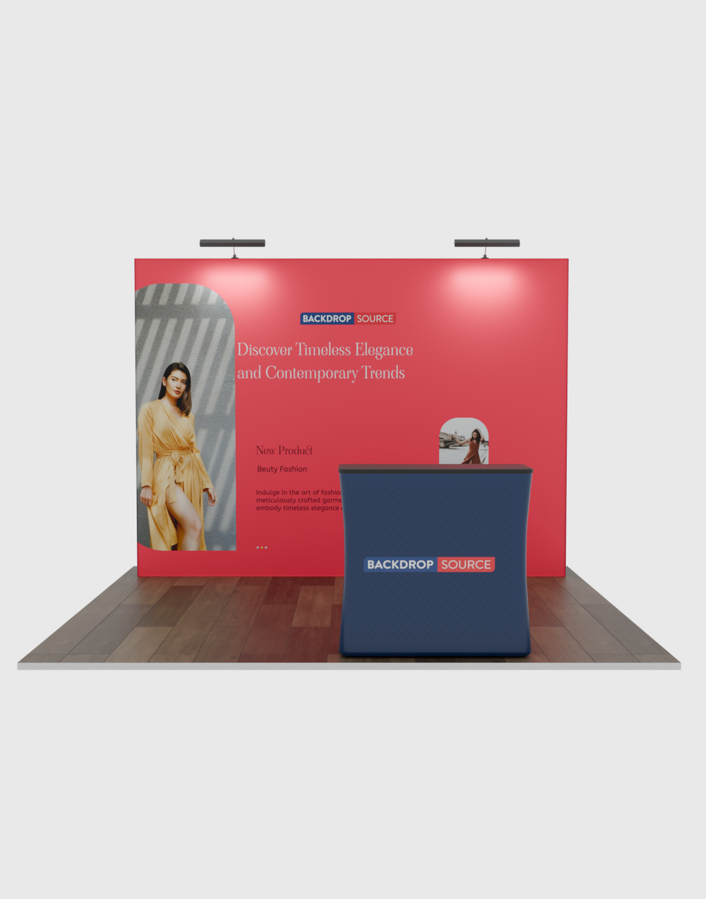 Gerades 3m x 3m Popup-Exhibit-Pro-3-in-1-Displayset mit Illume-Leuchten