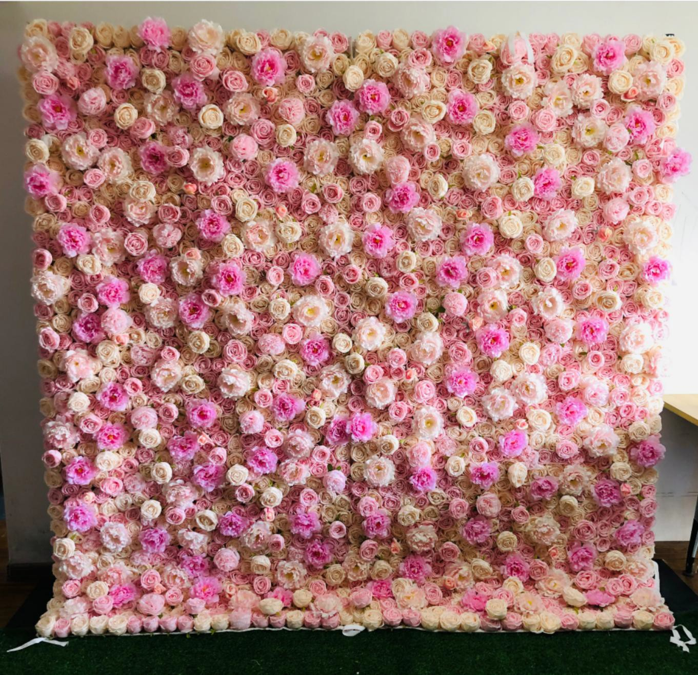 Künstliche Blumen-Hintergrundwand für Veranstaltungen – Stil 02