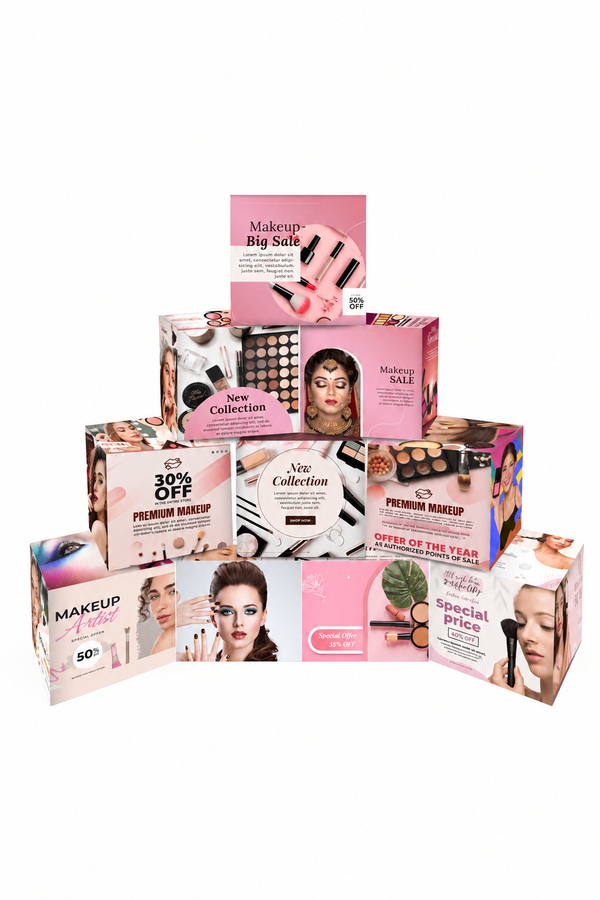 10 Sets aus Stretchstoff-Displays zur Produktpräsentation