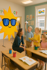 Event-Hintergrund mit Sonnendesign