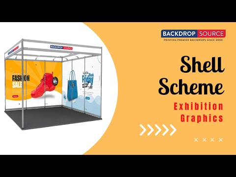 Messegrafiken für einen 4m breiten x 3m tiefen Messestand mit Octanorm-System