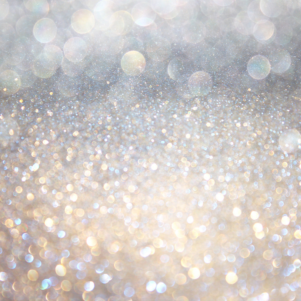 White and Silver Abstract Bokeh Lights  Backdrop