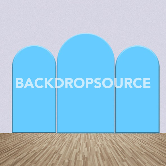 Solid Blue Themed Party Backdrop Media Sets for Birthday / Events/ Weddings