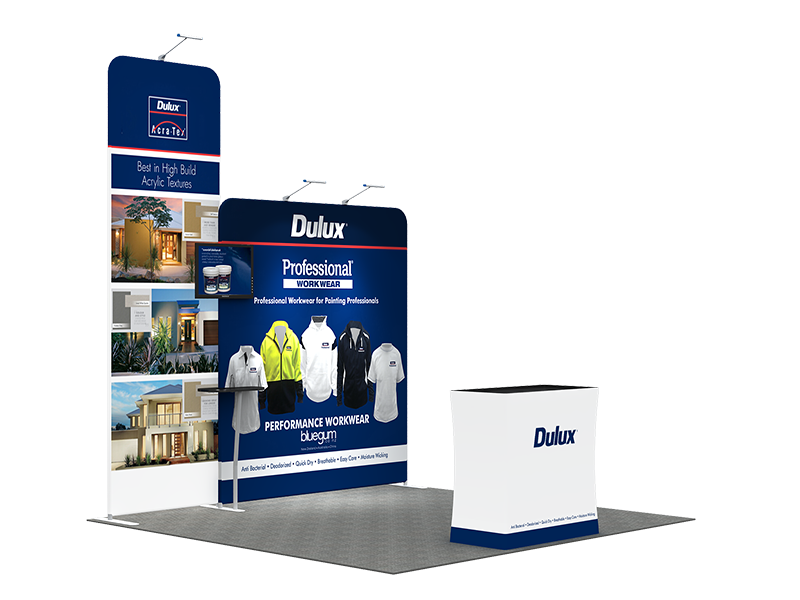 Tragbares Messedisplay 3m x 3m – Modell 13