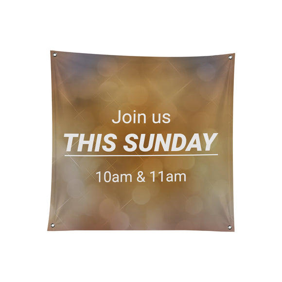 Church Welcome Join This Sunday 10 AM & 11AM Polyester Banner