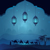 Arabian Night Desert Themed Backdrop