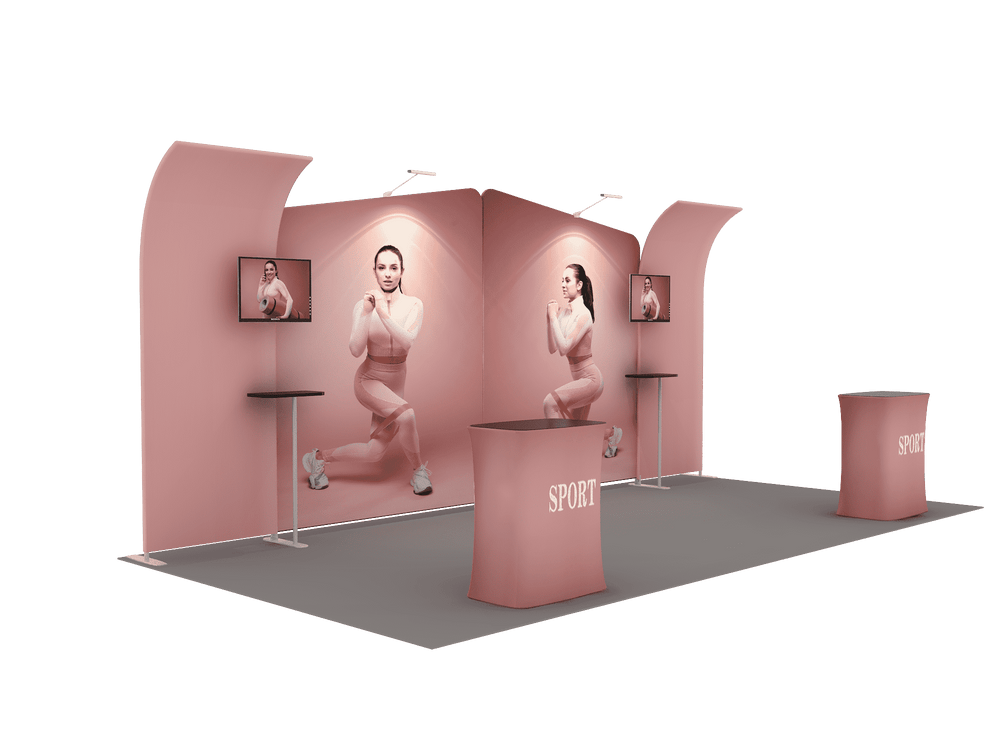 Tragbares Ausstellungsdisplay 6m x 3m – Modell 3