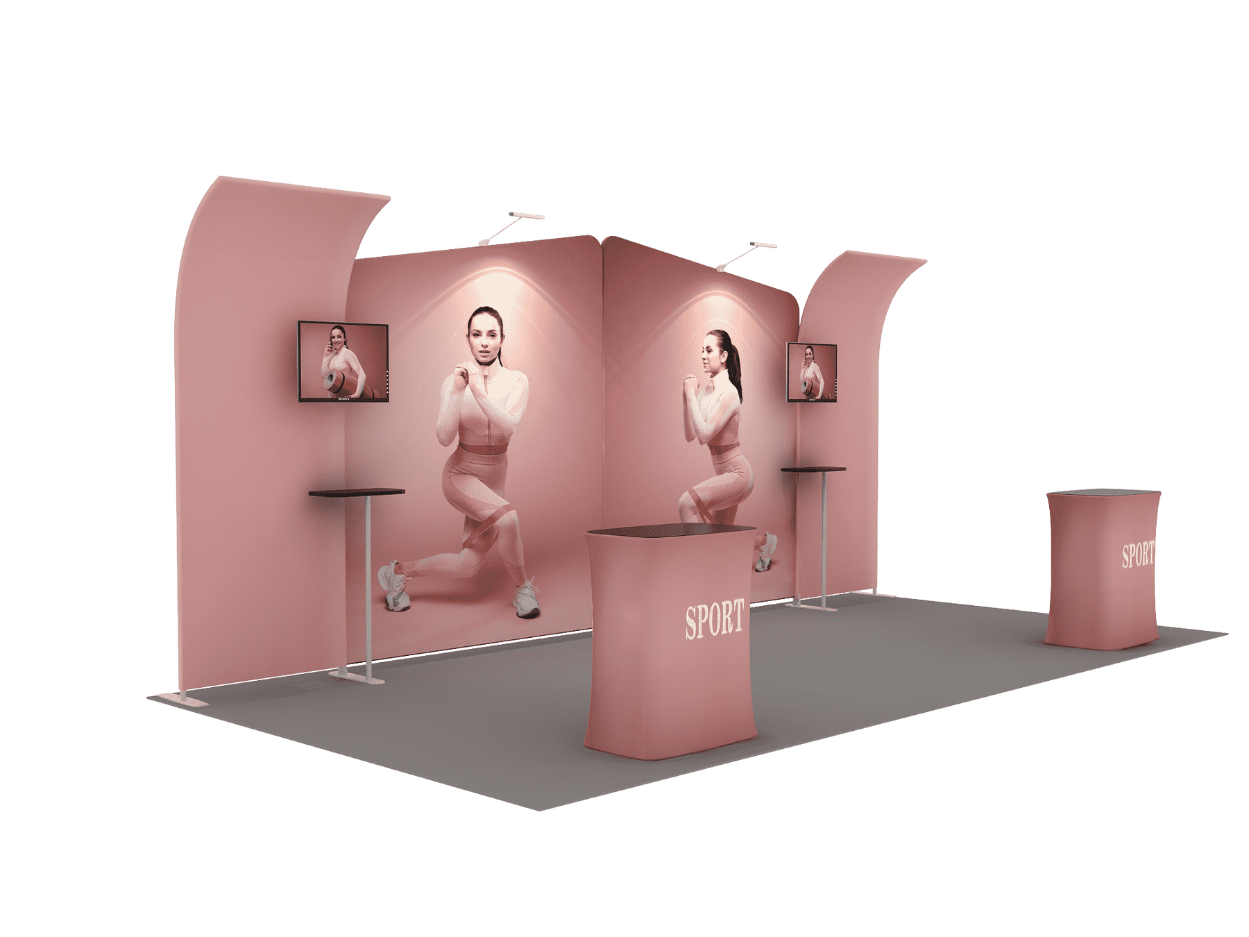 Tragbares Ausstellungsdisplay 6m x 3m – Modell 3