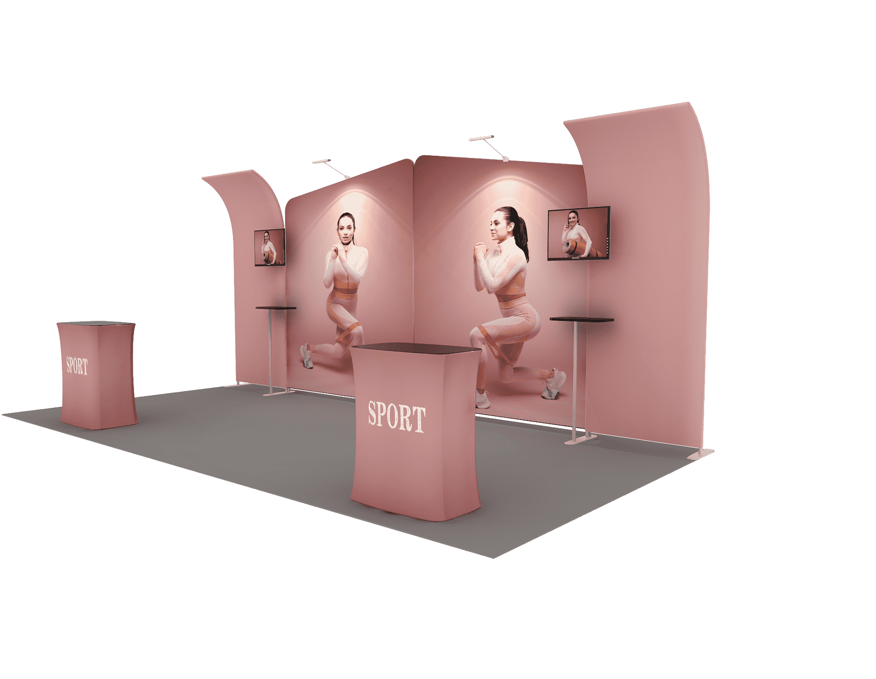 Tragbares Ausstellungsdisplay 6m x 3m – Modell 3