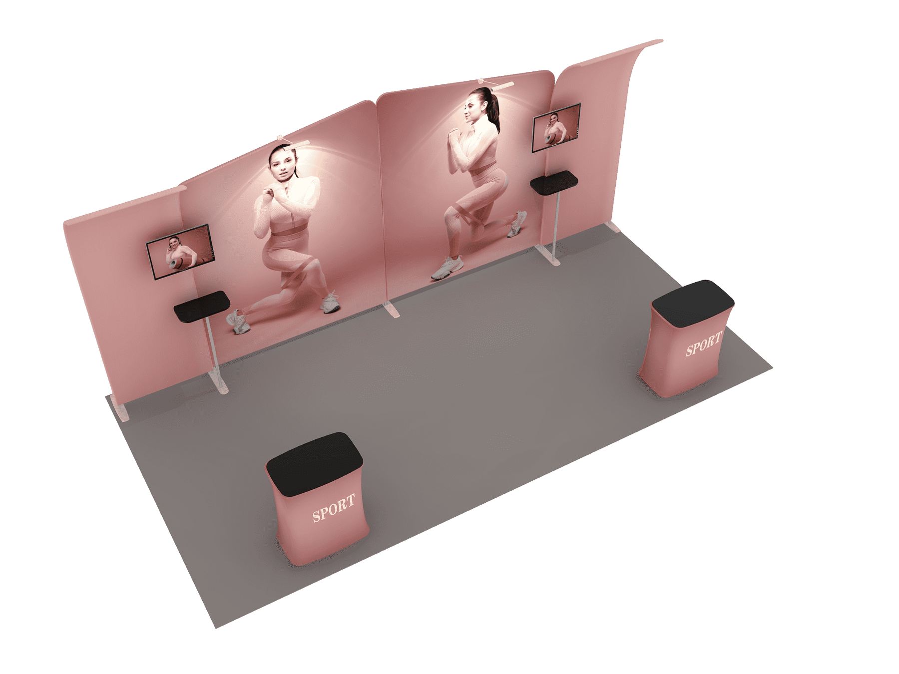 Tragbares Ausstellungsdisplay 6m x 3m – Modell 3