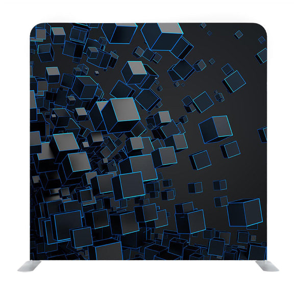 Abstract 3d Rendering of Chaotic Particles Media Wall