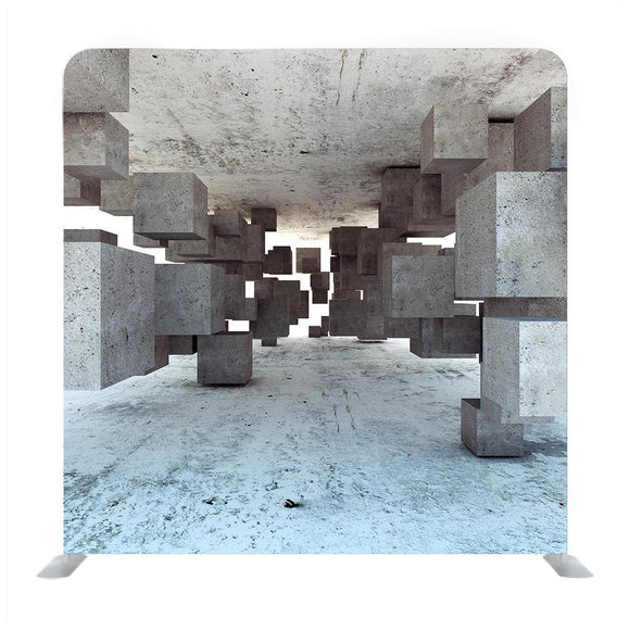 Abstract Geometric Background of Concrete cubes Backdrop