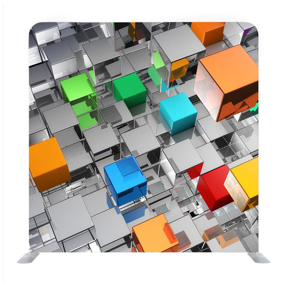 Abstract background from metallic cubes Backdrop