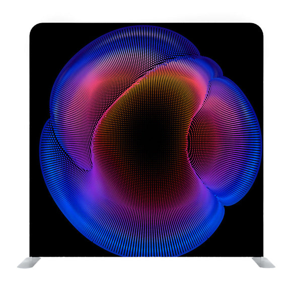 Abstract Vector Colorful Mesh on Dark Media Wall