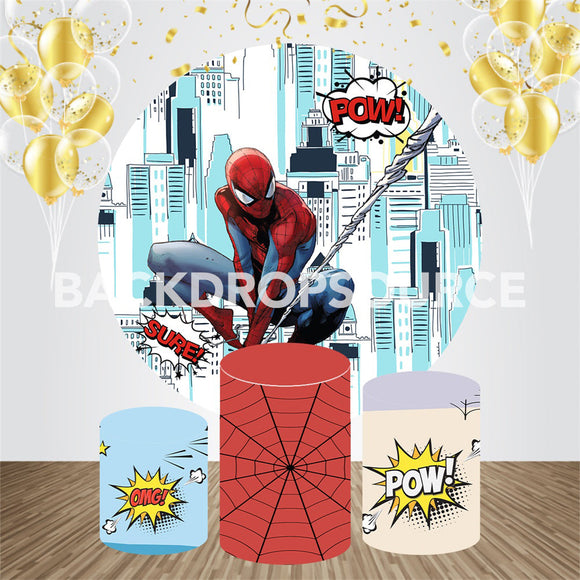 Spider Man Event Party Round Backdrop Kit