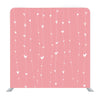 Baby pink background with white heart Media wall