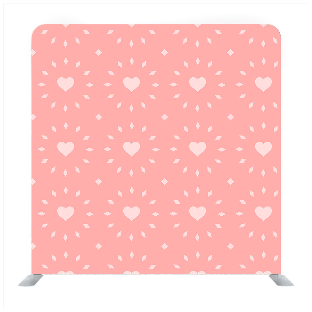 Baby pink heart pattern with pink backdrop