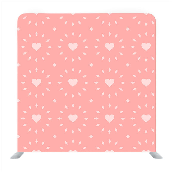 Baby pink heart pattern with pink backdrop