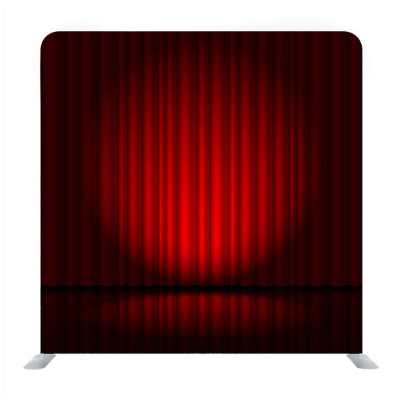 Background With Red Velvet Curtain And Spotlight Media Wall