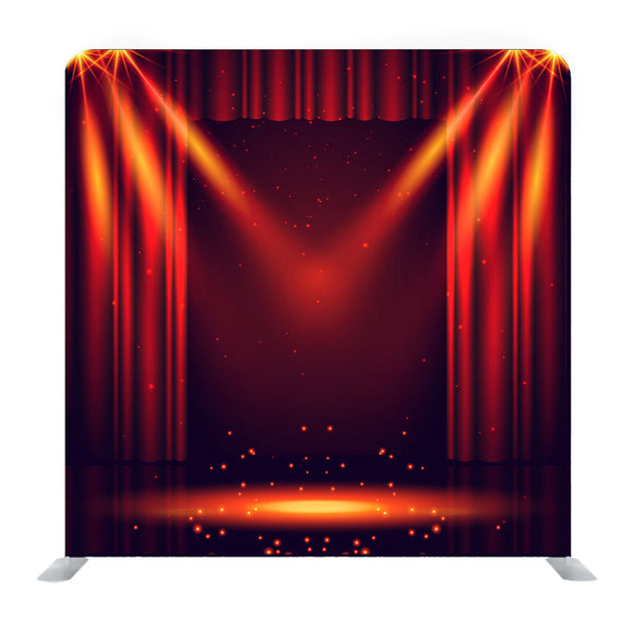 Beautiful Theater Stage With Lights Focus Background Media Wall