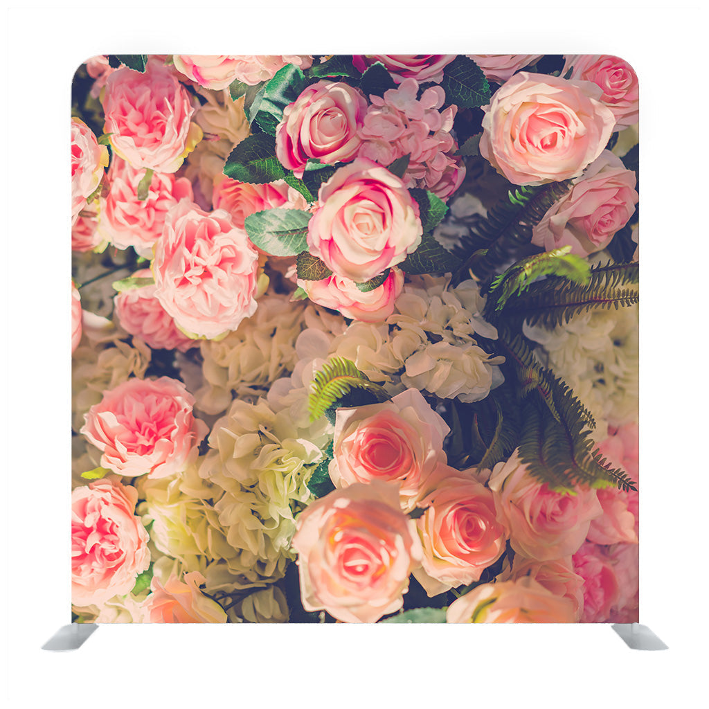 Bunch Of Pink Rose Straight Tension Fabric Backdrop – Backdropsource ...