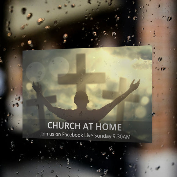 COVID-19 Church Window Decals / Sticker  - 01