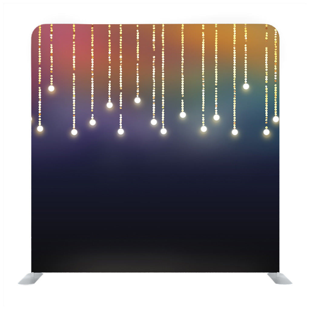 Colorful Glowing Light Bulbs On Dark Background Media Wall