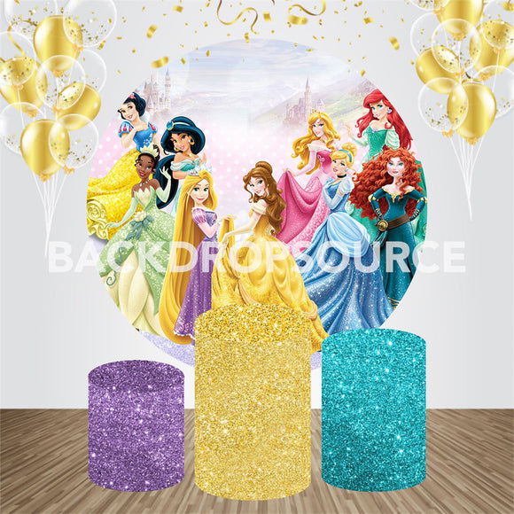 Disney Princess Event Party Round Backdrop Kit