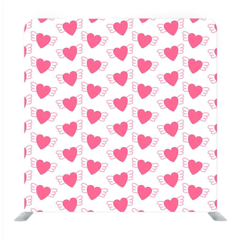 Flying heart pattern with white Backdrop