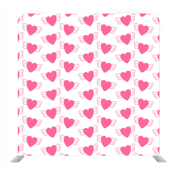 Flying heart pattern with white Backdrop