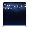 Garland Light Design on Blue Background Media Wall
