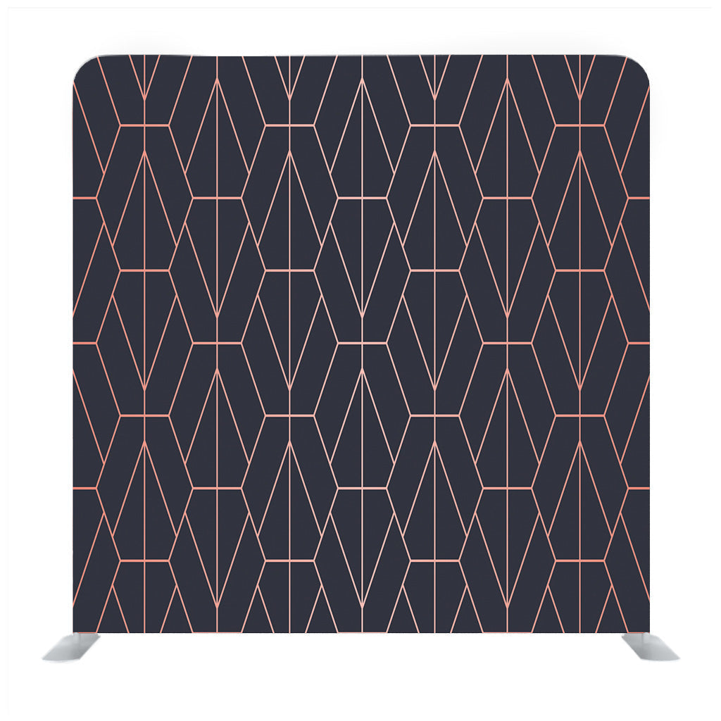 Geometric Copper Pattern Media Wall