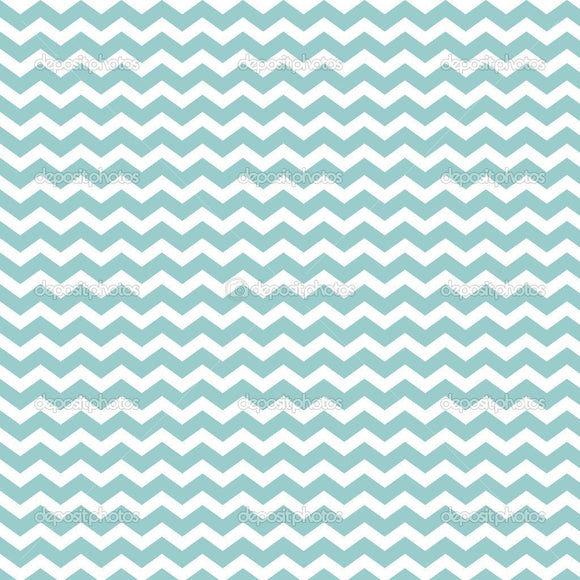 Green and White Waves Chevron  Backdrop