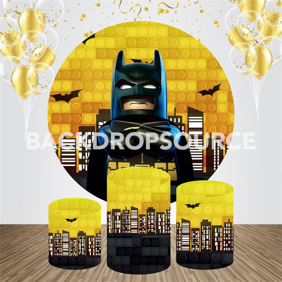 Batman Themed Event Party Round Backdrop Kit