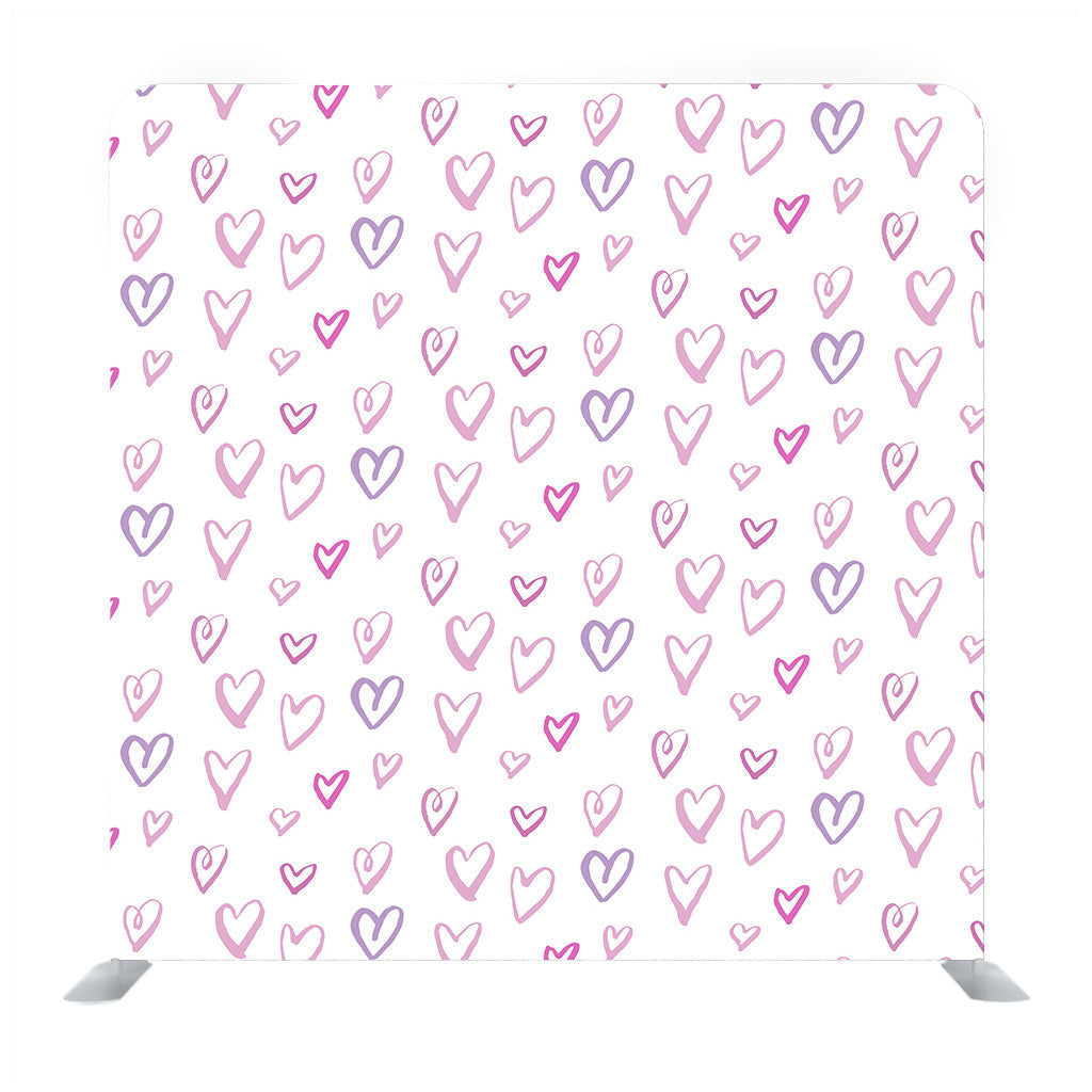 Little hand drawn tiny hearts with white background media wall