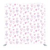 Little hand drawn tiny hearts with white background media wall