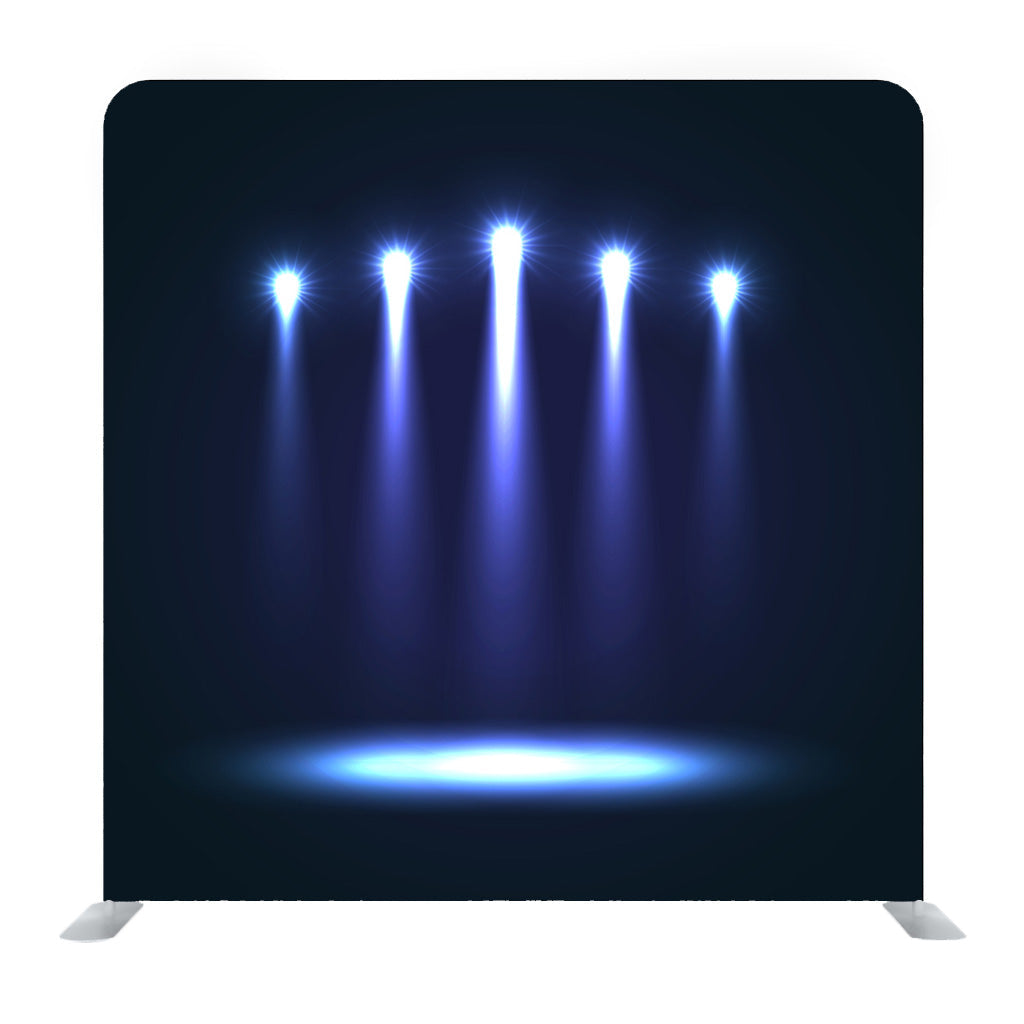 Night Stage with Lighting Spotlight Media Wall