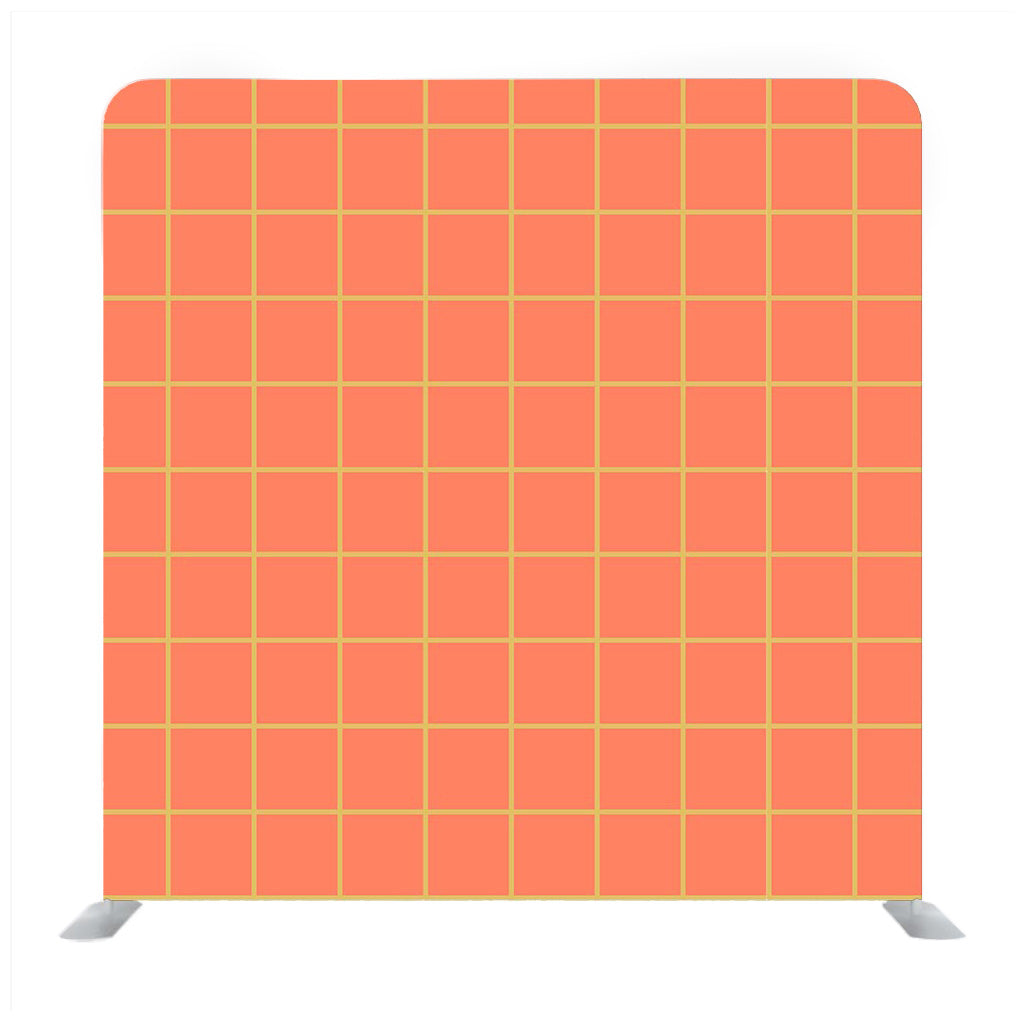 Orange colour graphic Media wall