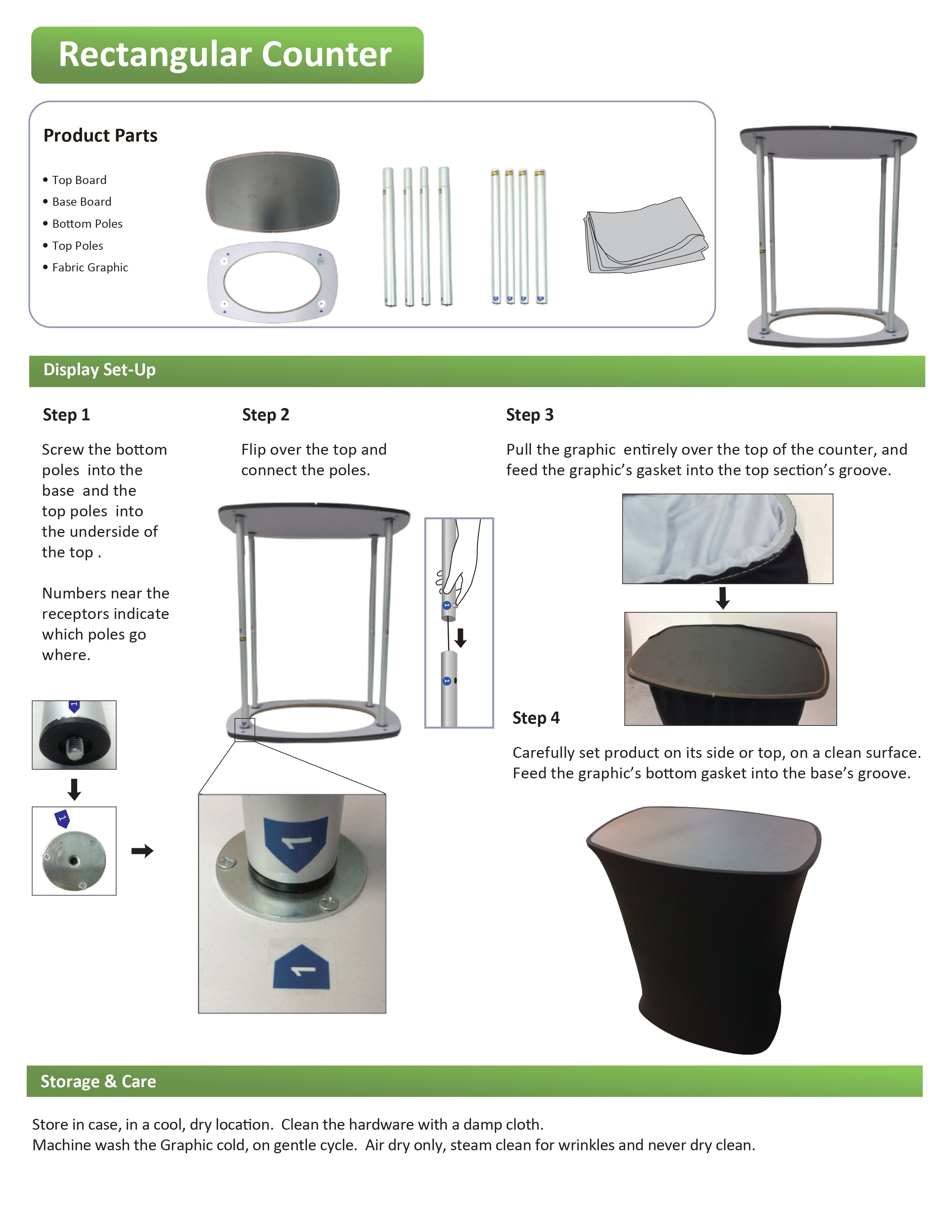 Rectangle Fabric Display Counter (für Podiums- und Standausstellungen)