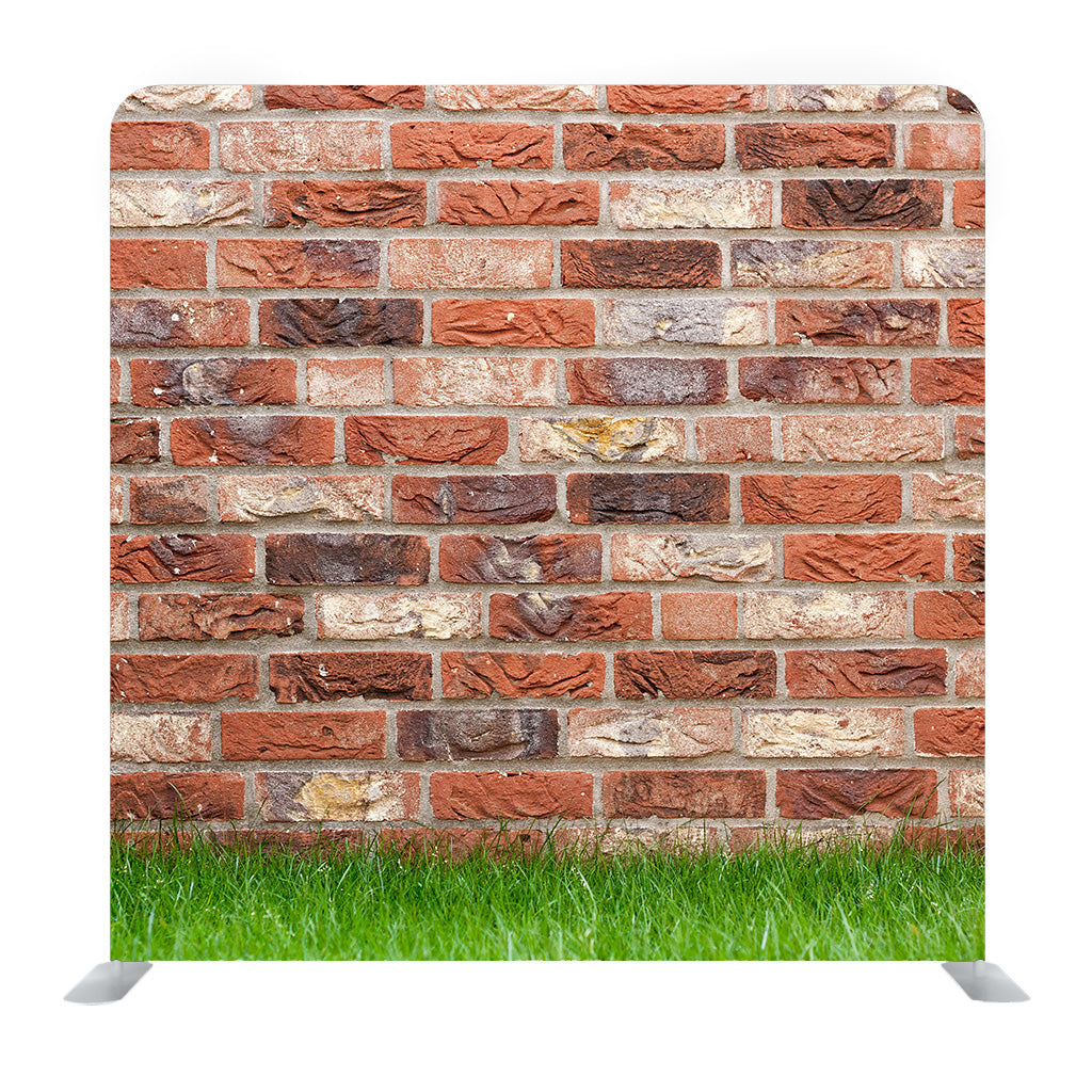 Red Concreate with grass Media wall