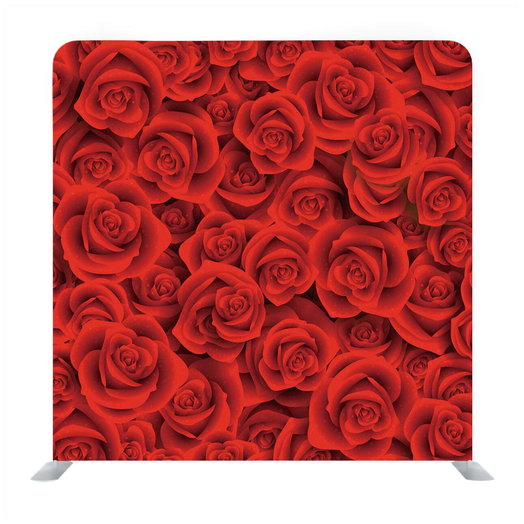 Red Roses in Red Textured Media Wall