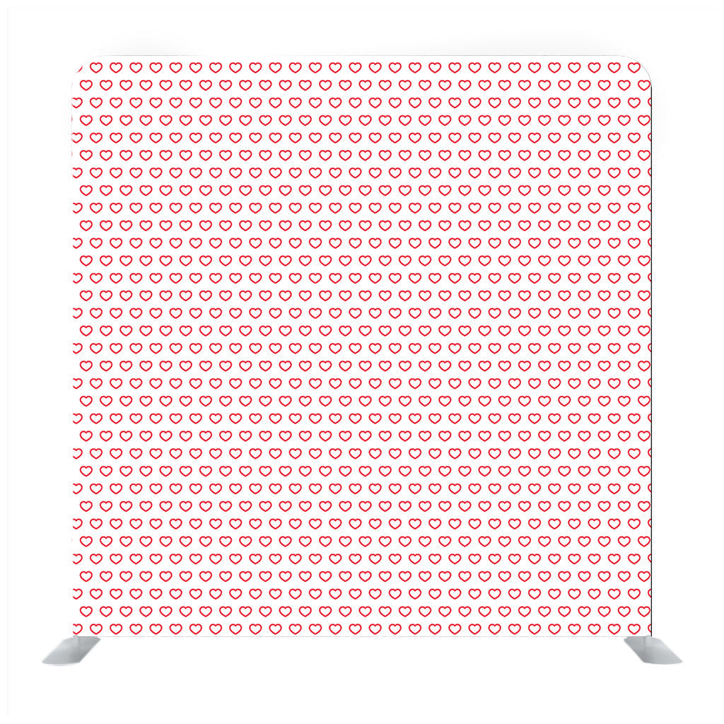 Red Tiny Heart Pattern  with White Background Media wall