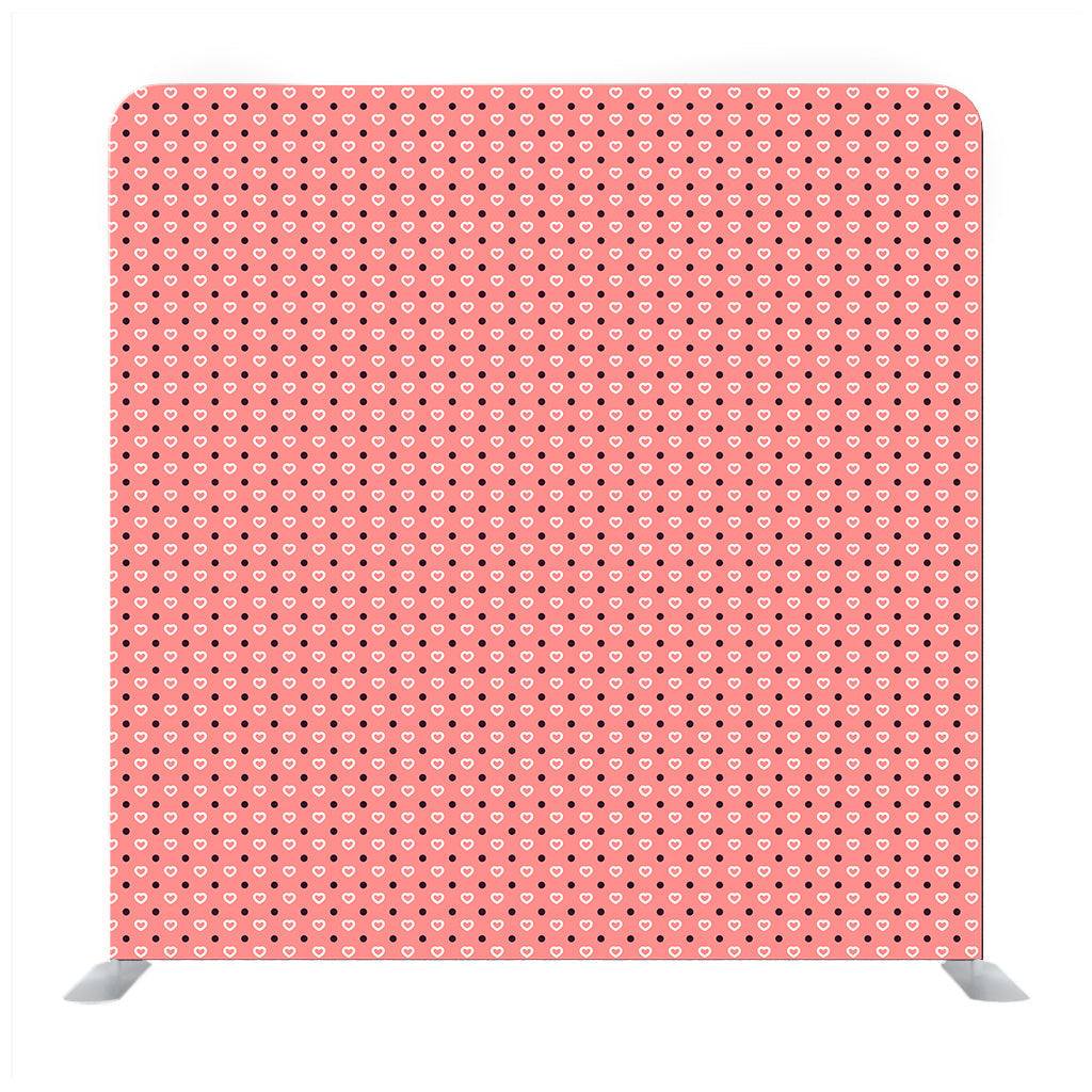 Red tiny Polka Dots on white Media wall
