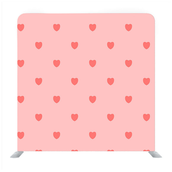 Red tiny heart pattern with pink background Media wall