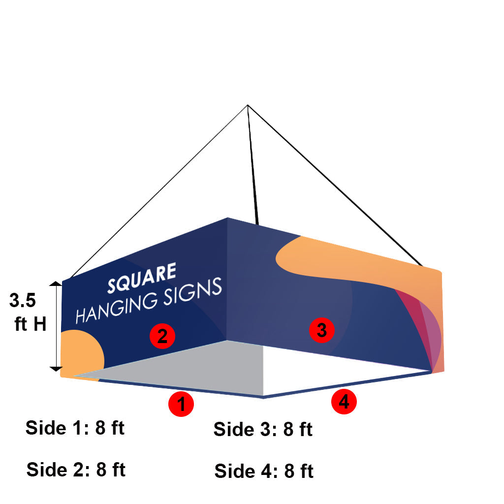 Sky Tube Quadratisches hängendes Banner