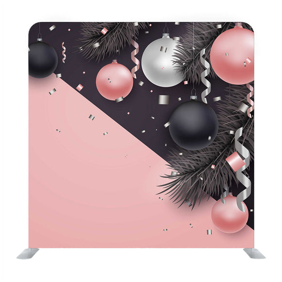 Snowflakes On Black Background Media Wall