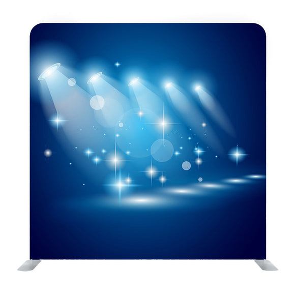 Theater Show Spotlights With Lights And Stars Background Media Wall