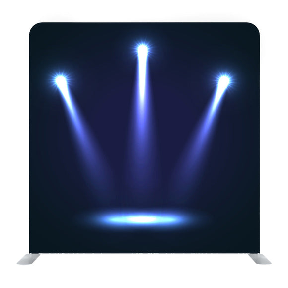 Three Blue Bright Projectors For Scene Lighting Media Wall
